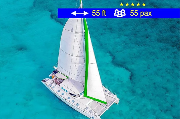 15.Catamaran Tours Groups Cancun 55 ft / 55 pax