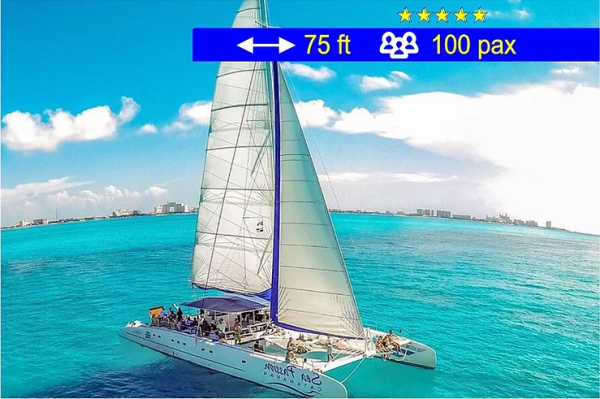 27.Catamaran Mega Tours Cancún 75 ft / 100 pax