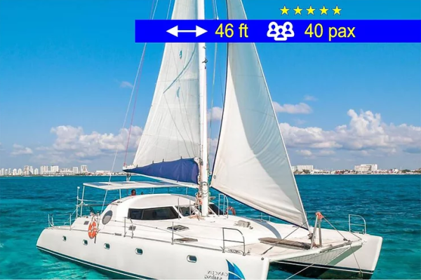 19.Catamaran Tours Manta Cancun 46 ft / 40 pax